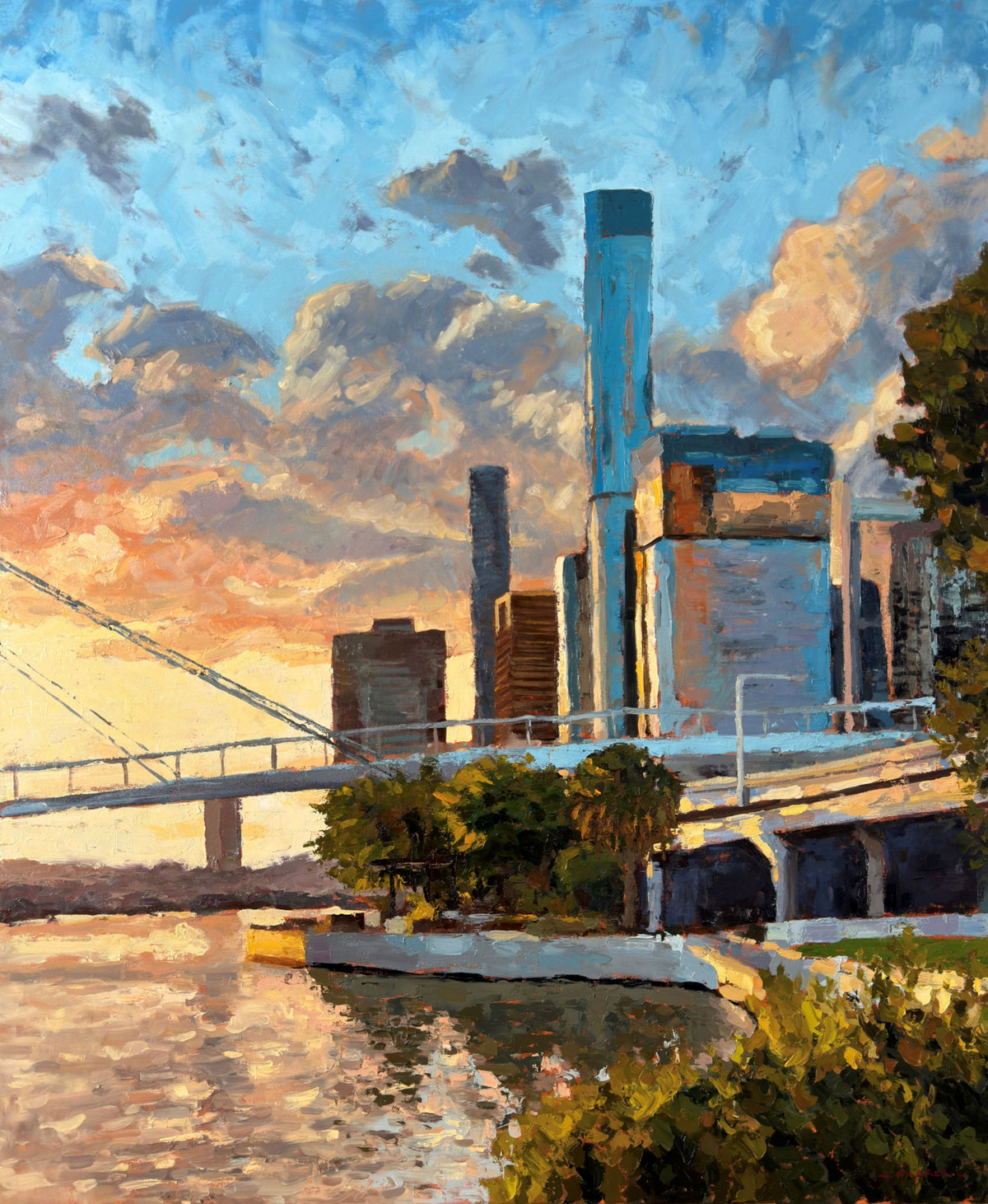 River Edge at Sunset